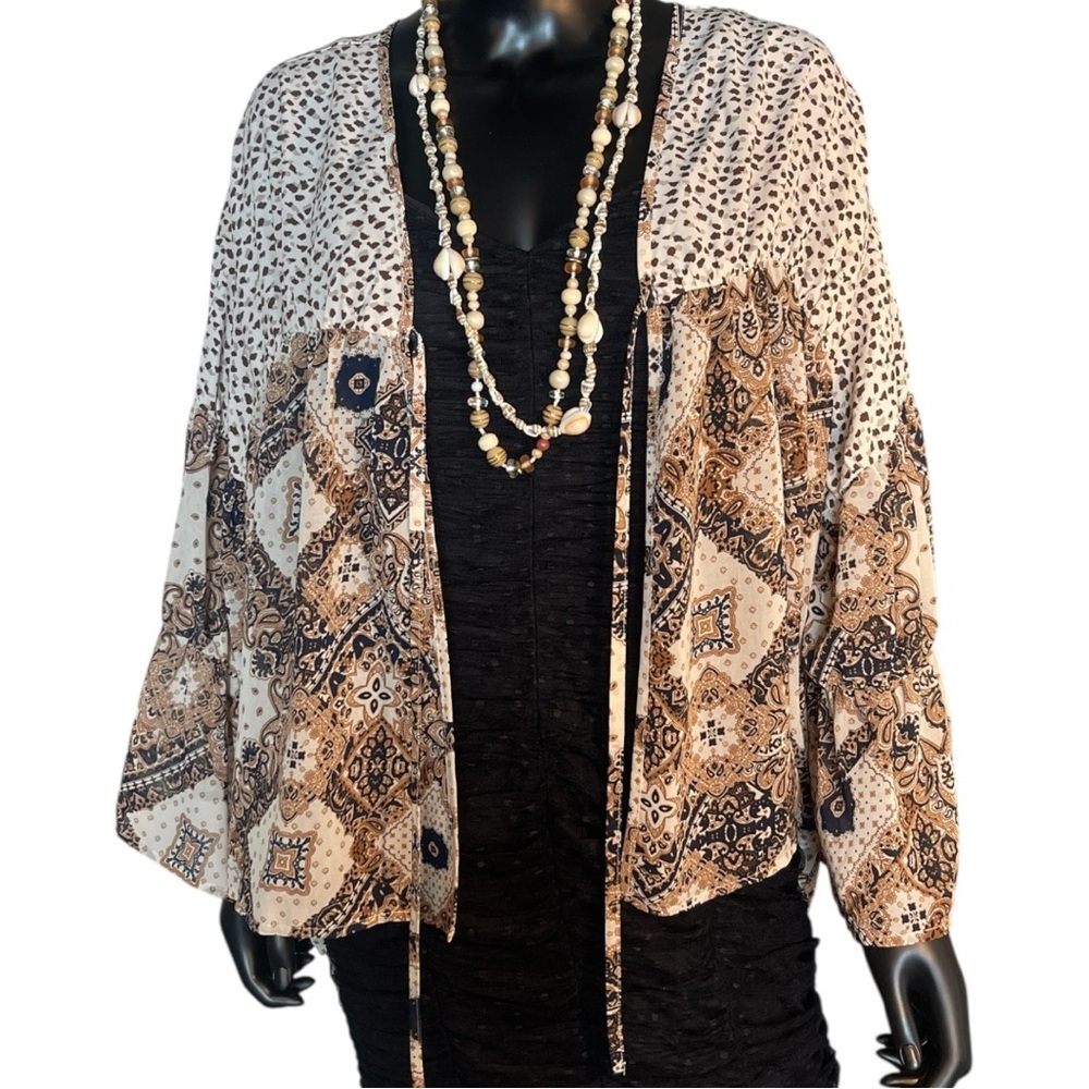 DAVI & DANI LUX Paisley Print Kimono
